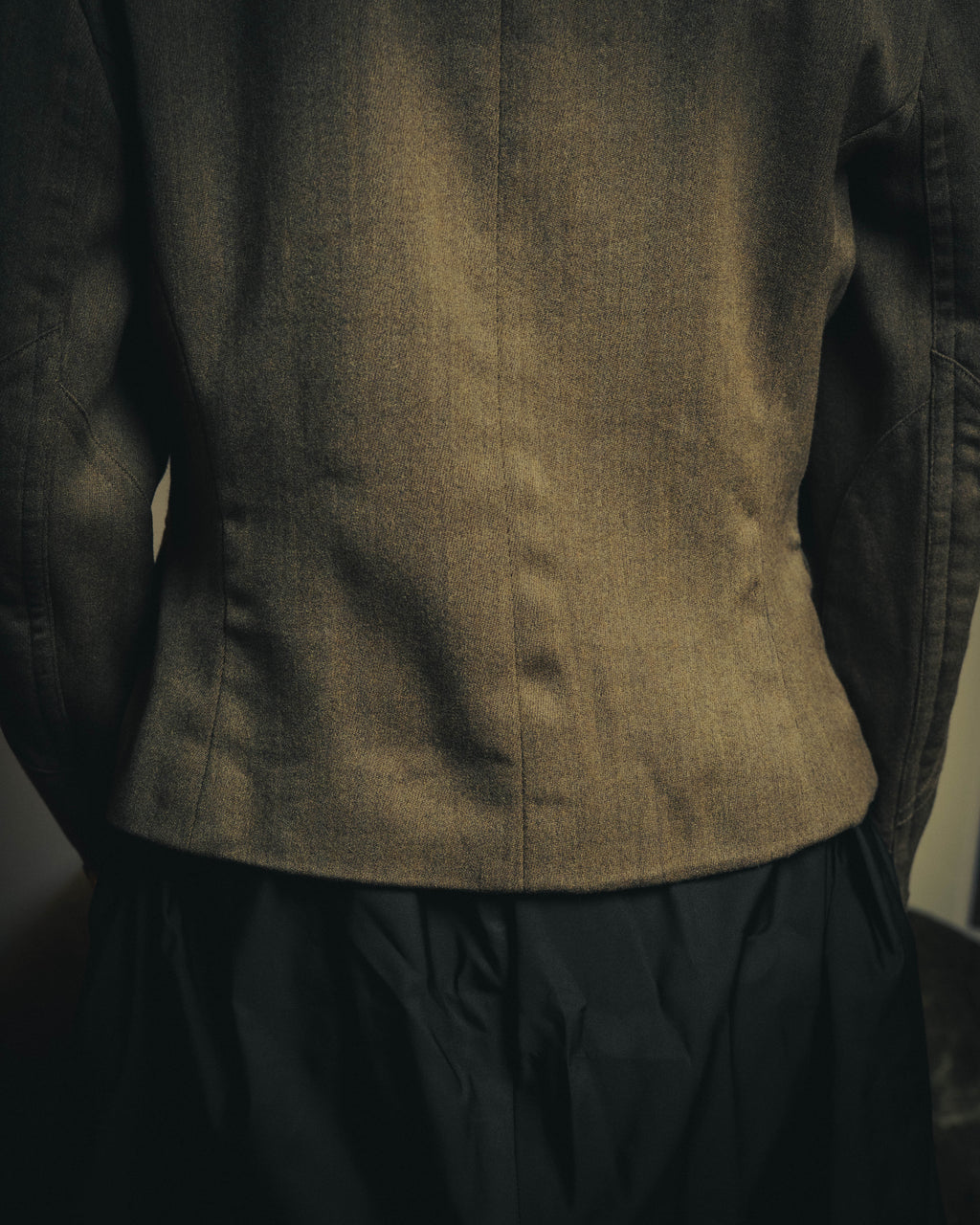 –SPECIAL– "Hermès" 70's-80's Equestrian wool tailored jacket