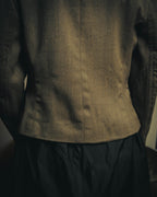 –SPECIAL– "Hermès" 70's-80's Equestrian wool tailored jacket