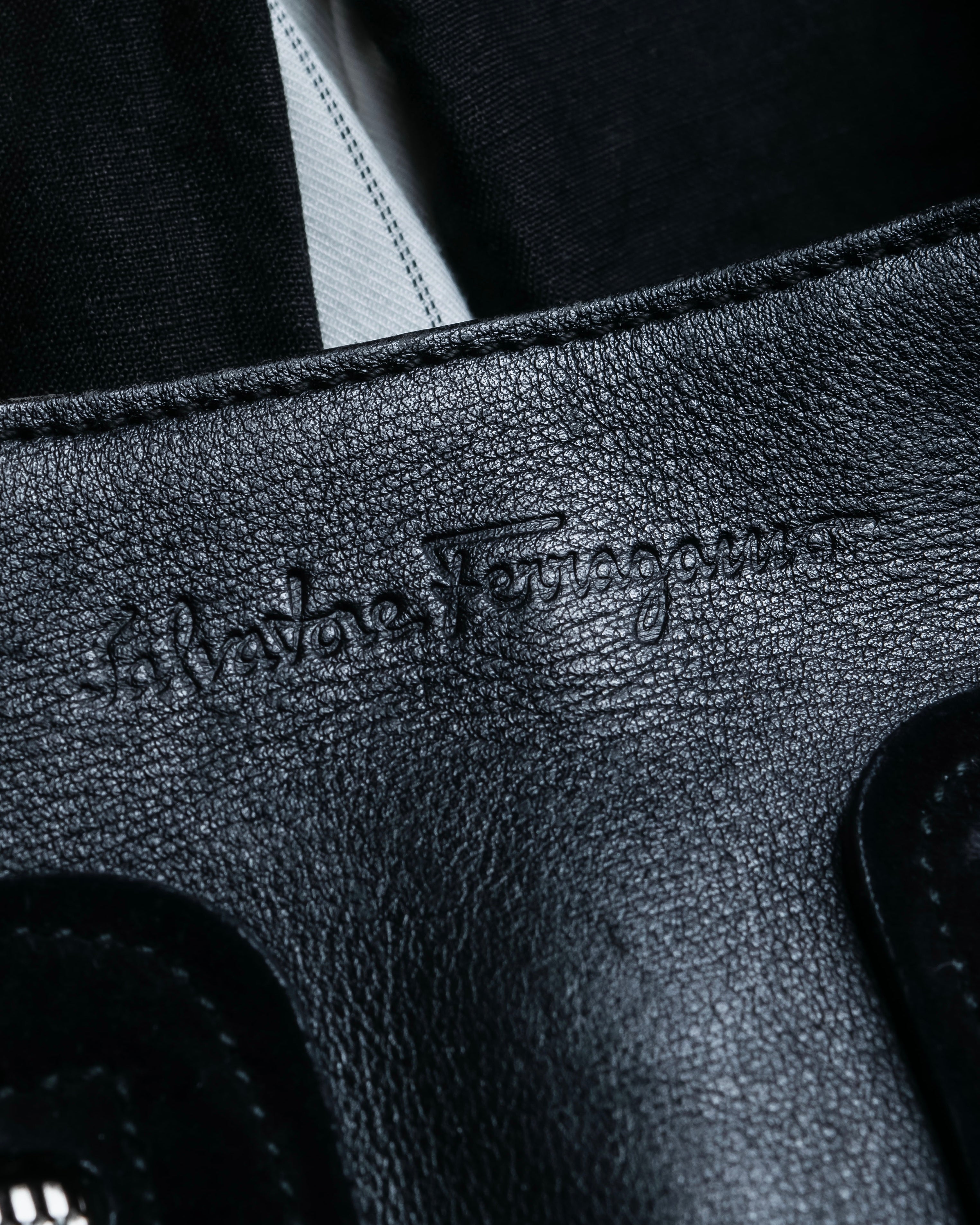 "Salvatore Ferragamo" Gancini Motif out pocket hand bag