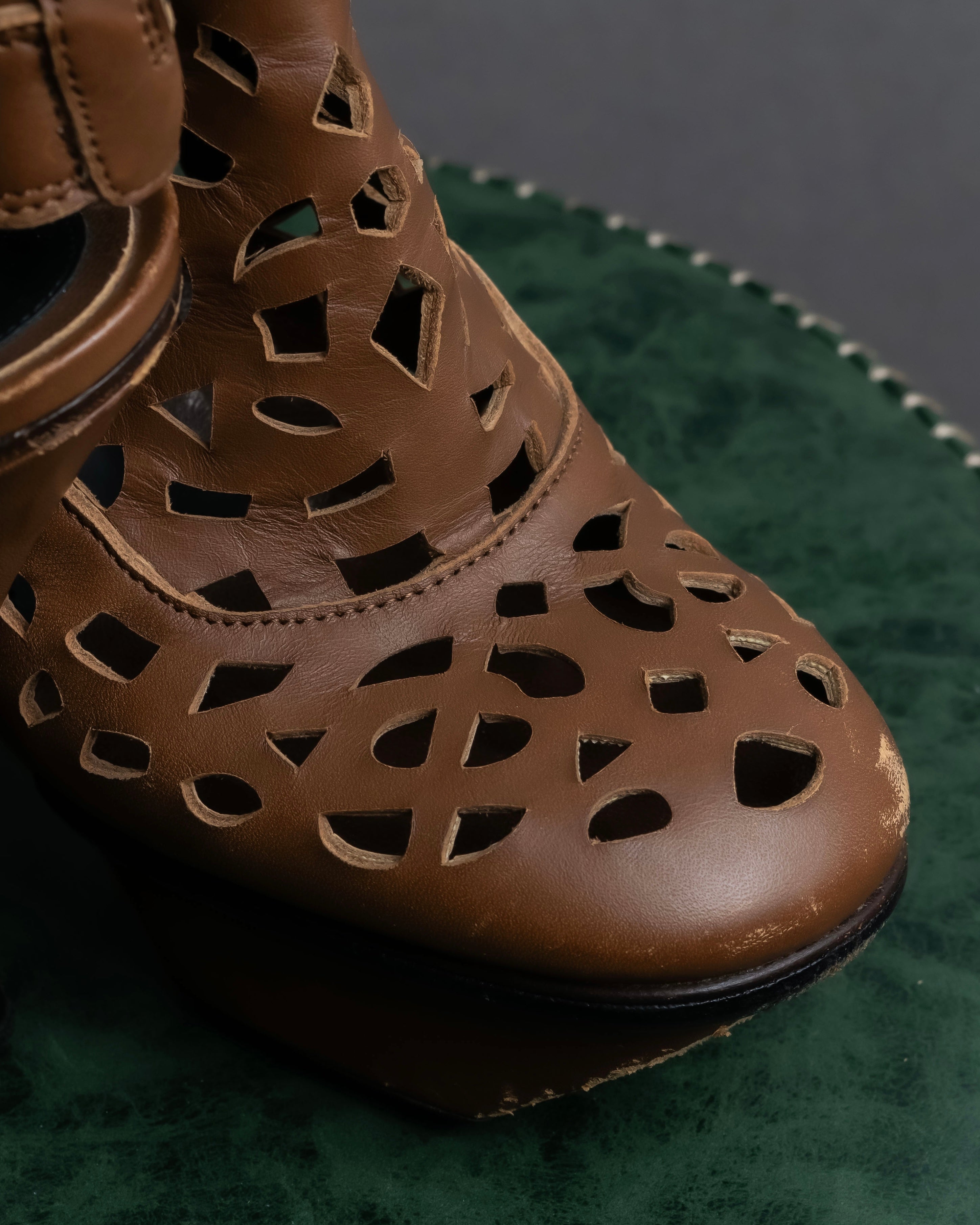 "MARNI" Geometric cut heel leather boots