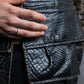 "CHANEL" Crocodile look synthetic leather jacket