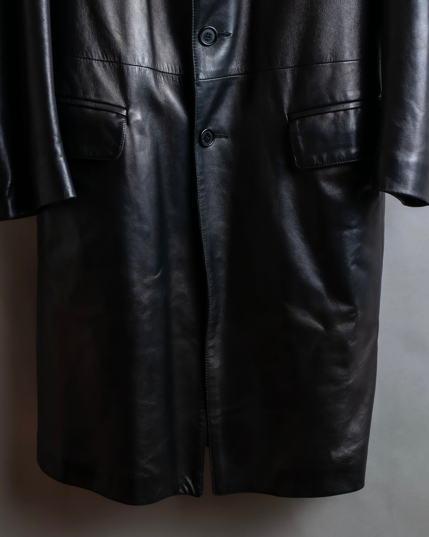 "GIANFRANCO FERRE" Oversized lamb leather chester coat