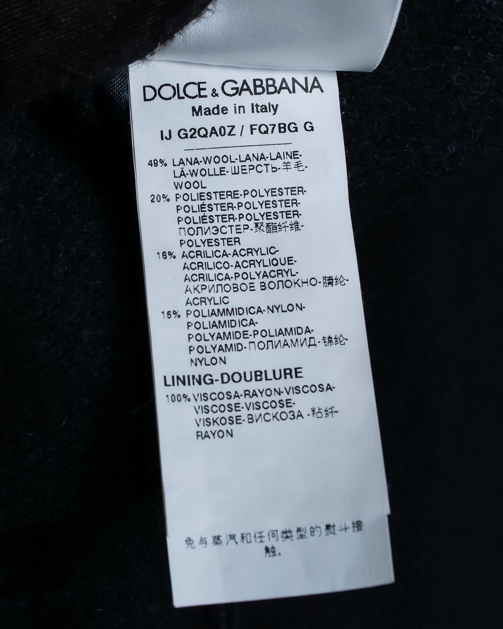 "DOLCE & GABBANA" Double-breasted bejeweled button check pattern jacket