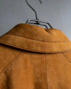 "LOEWE" Out pocket detail oversized suede jacket