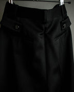 "CHANEL" Fringe design high waist straight cut slacks