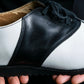 "COMME des GARCONS         COMME des GARCONS" Bicolor shark sole saddle shoes