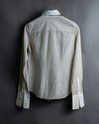 "LOUIS VUITTON" Ribbon frill design regular collar shirt