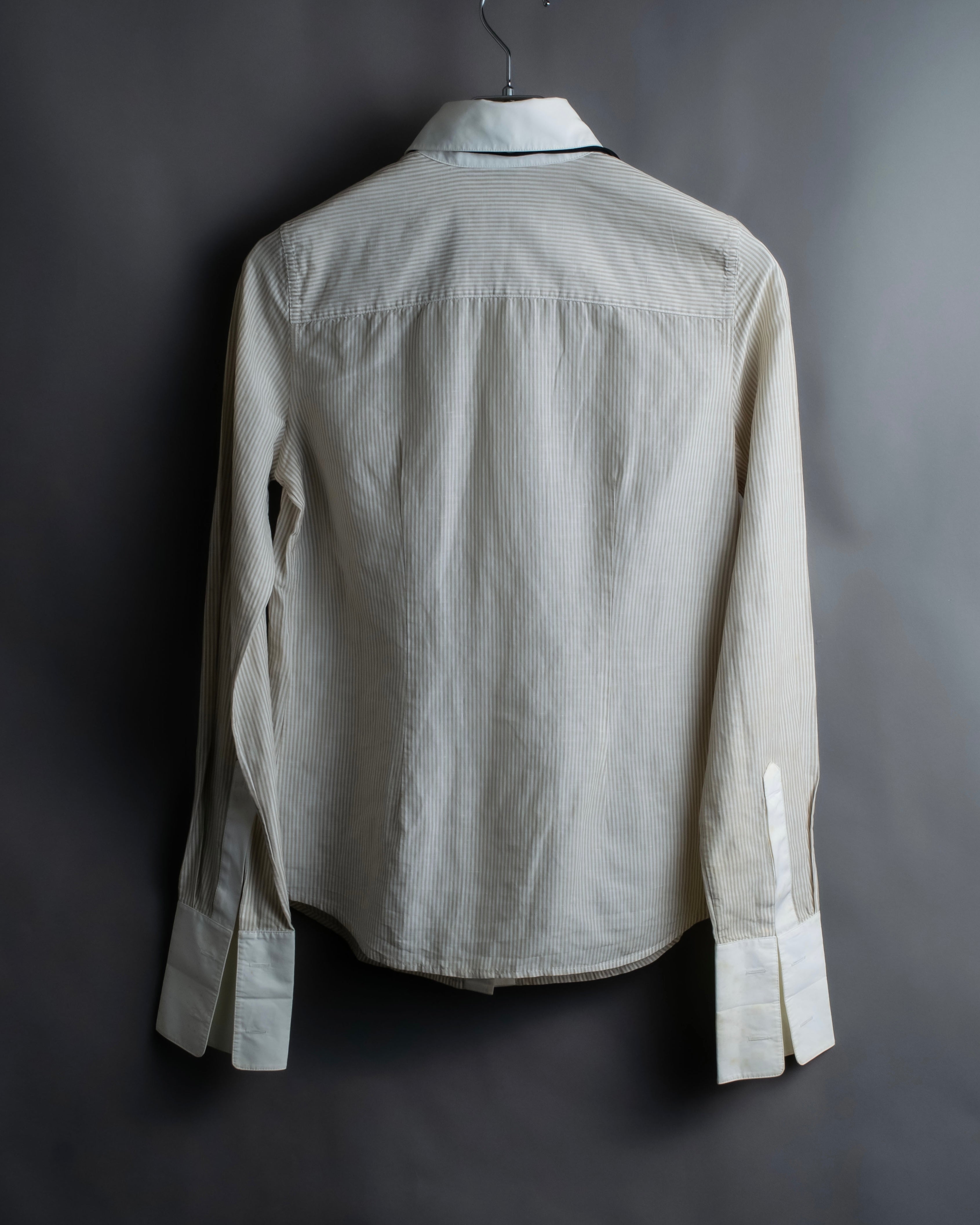 "LOUIS VUITTON" Ribbon frill design regular collar shirt