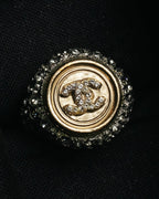 –SPECIAL– "CHANEL" 2021SS  Sparkling rhinestone cc ring
