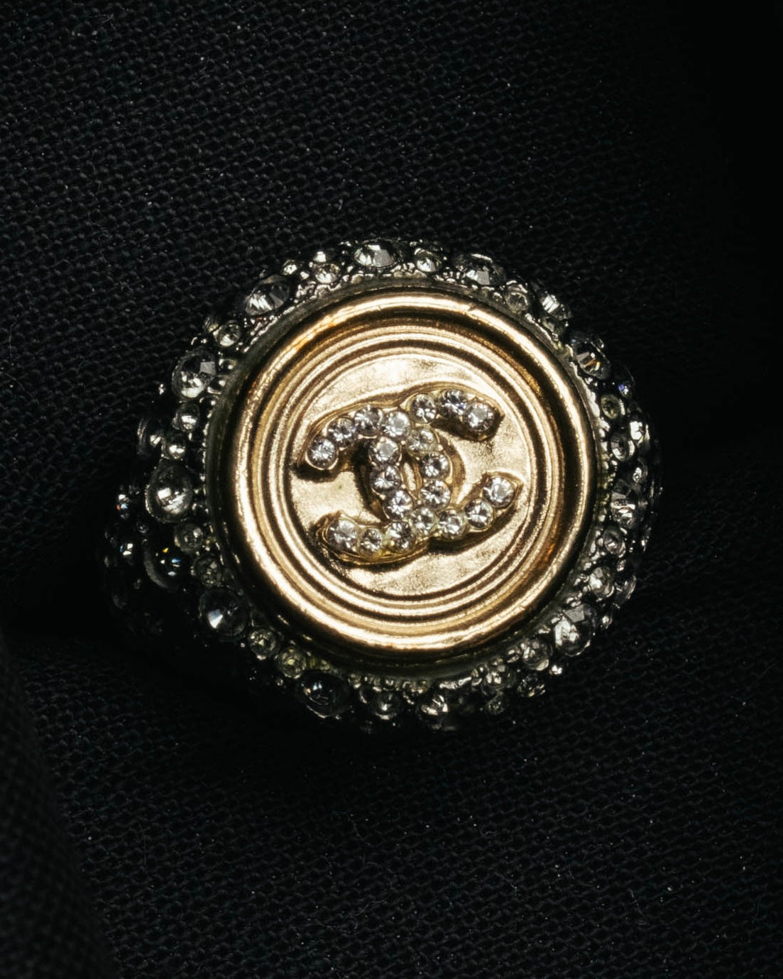 –SPECIAL– "CHANEL" 2021SS  Sparkling rhinestone cc ring