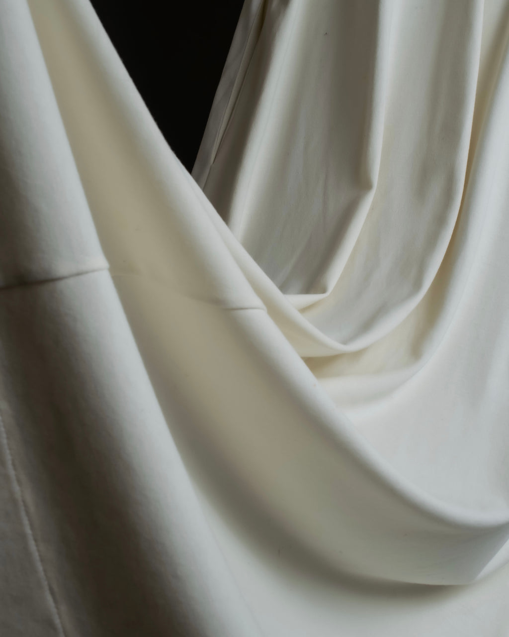 "JIL SANDER" Asymmetrical tuck gather detail long dress