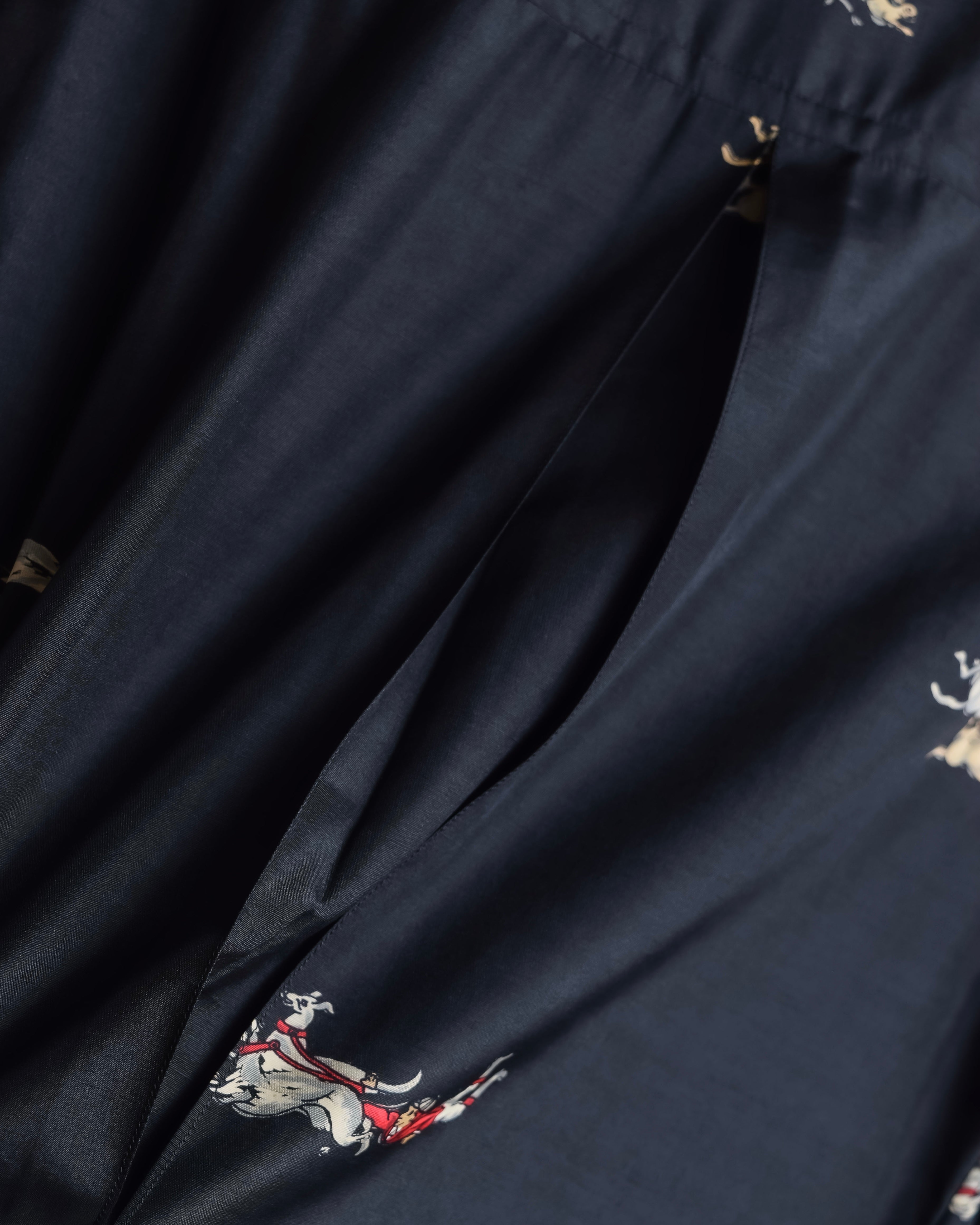 "Christian Dior" Hand painted greyhound motif silk blouse