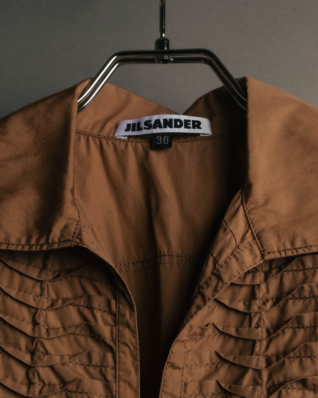 “JIL SANDER” 00’s-10’s Cotton pleated sleeveless blouse