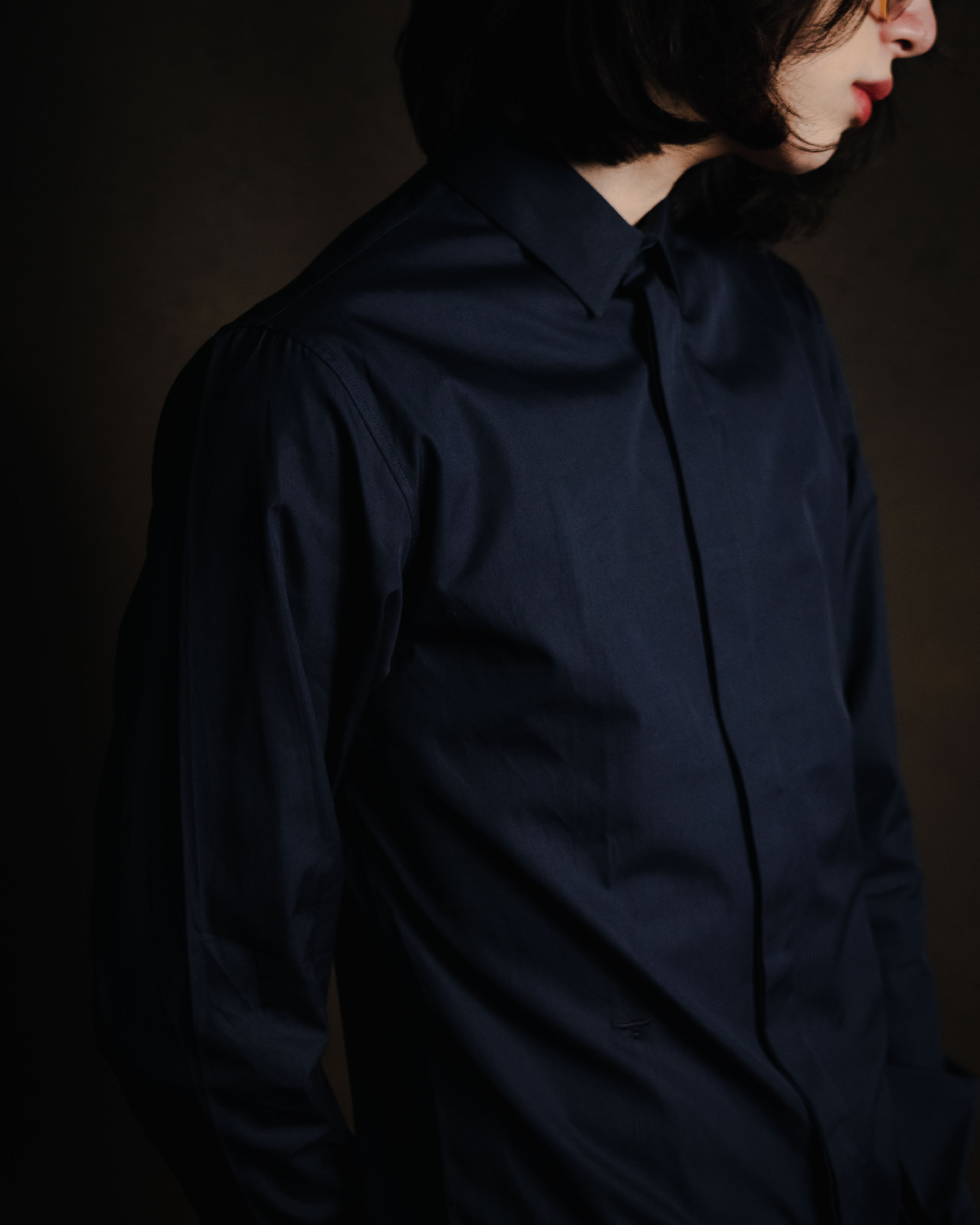 "Dior" 2017 AW Minimal fly-front bee-embroidered shirt