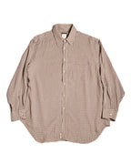 Giorgio Armani/ Houndstooth Check Pattern Summer Wool Shirt