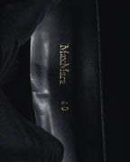 "Max Mara" 90’s-00’s Stand collar belted coat