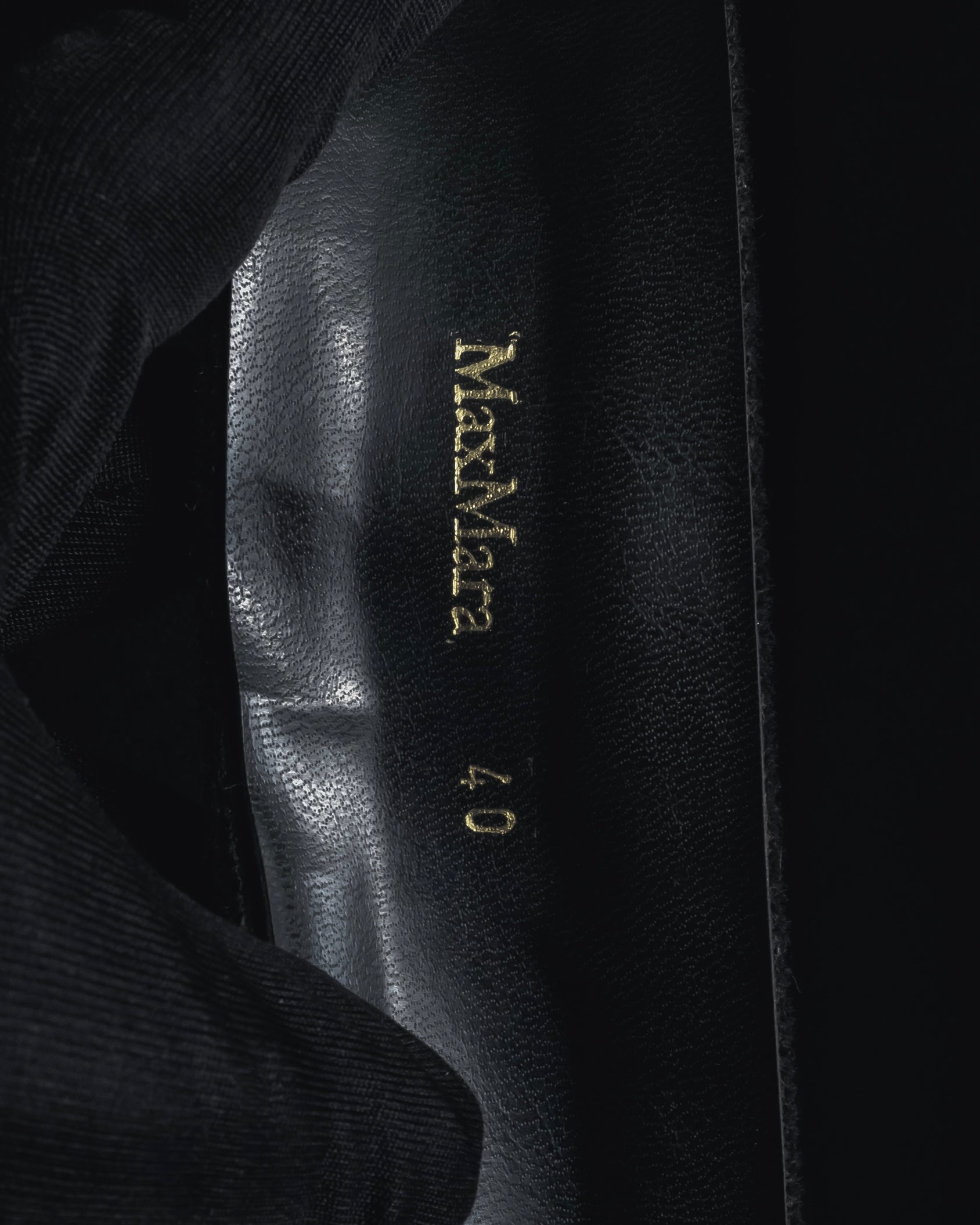 "Max Mara" 90’s-00’s Stand collar belted coat