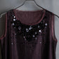 "LANVIN" Sequined bejeweled sleeveless pullover