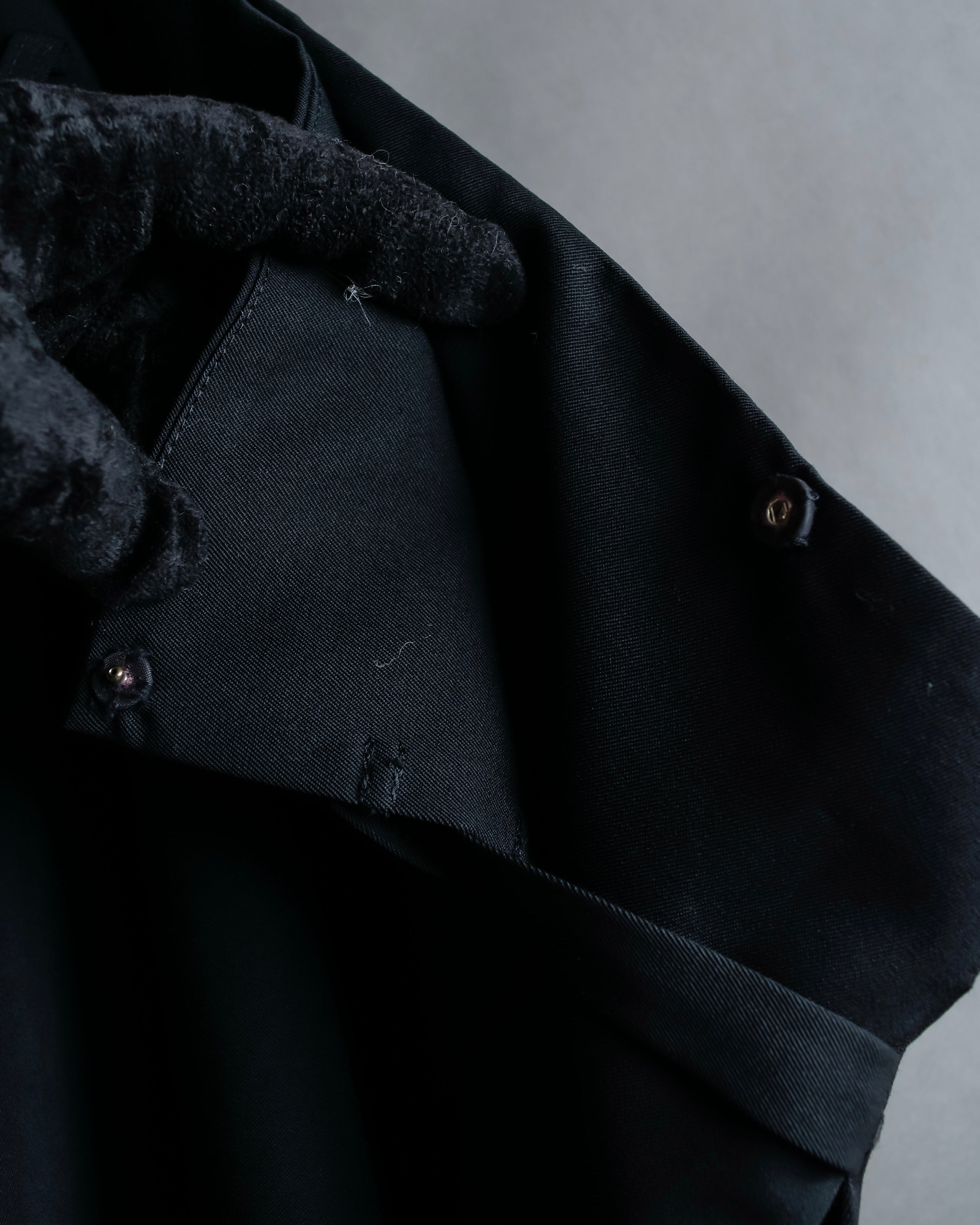 "Y's" Metal fitting belt design cutting maxi skirt