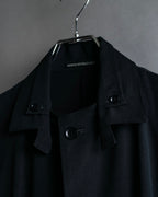 "YOHJI YAMAMOTO +NOIR" 21SS Drape panel design oversized shirt jacket