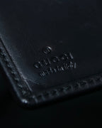 "GUCCI" GG pattern leather compact wallet