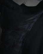 "tricot COMME des GARCONS" 2004 SS draped lapel cropped vest