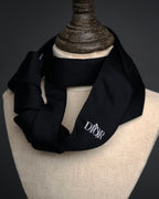 “DIOR” 2019- Logo embroidered narrow tie