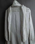 "MAISON MARGIELA" 16SS bowtie design striped long shirt