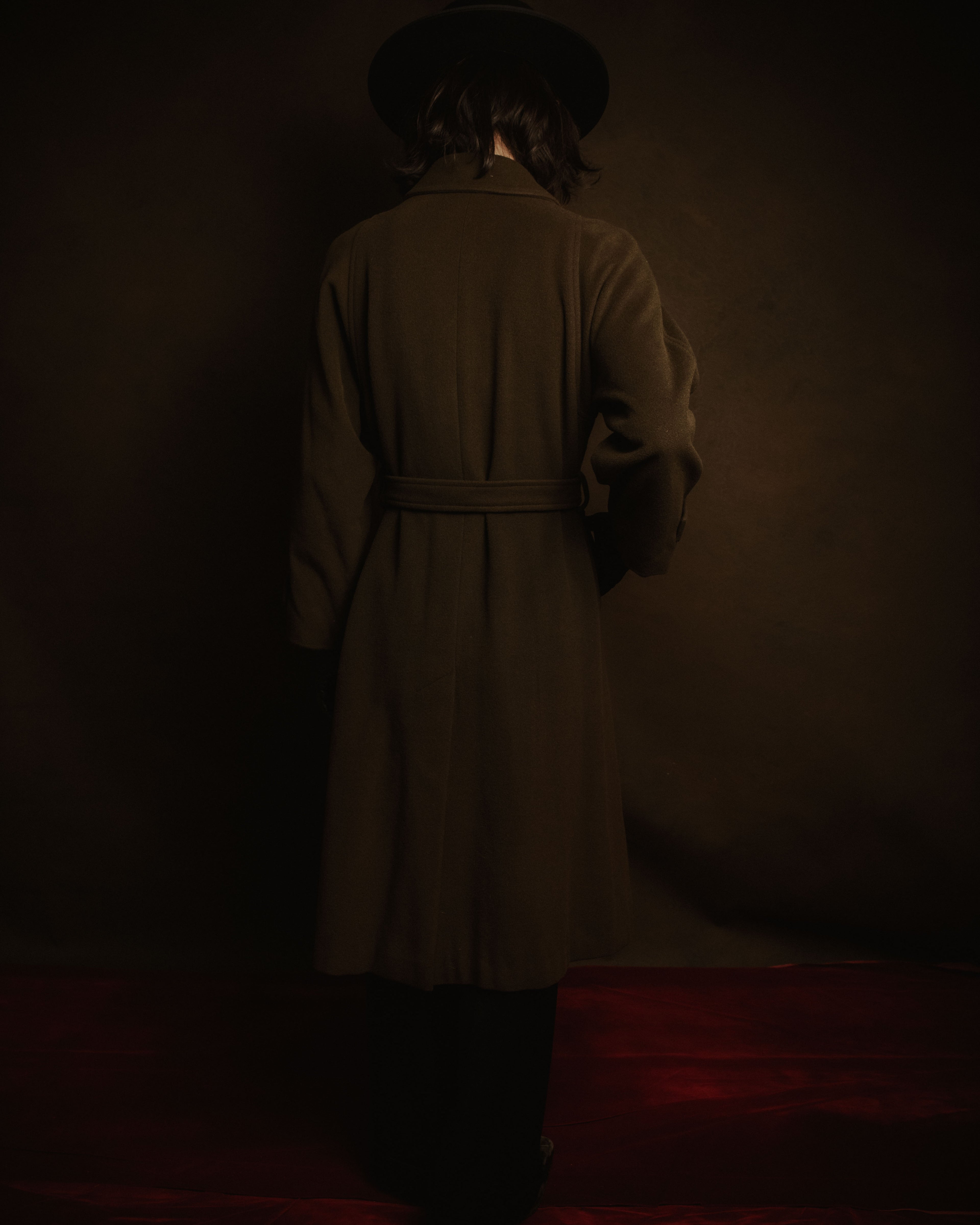 –SPECIAL– "CELINE" 80’s-90’s Triomphe button double breasted long coat