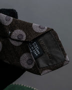 "GIORGIO ARMANI" Oval motif dot silk necktie