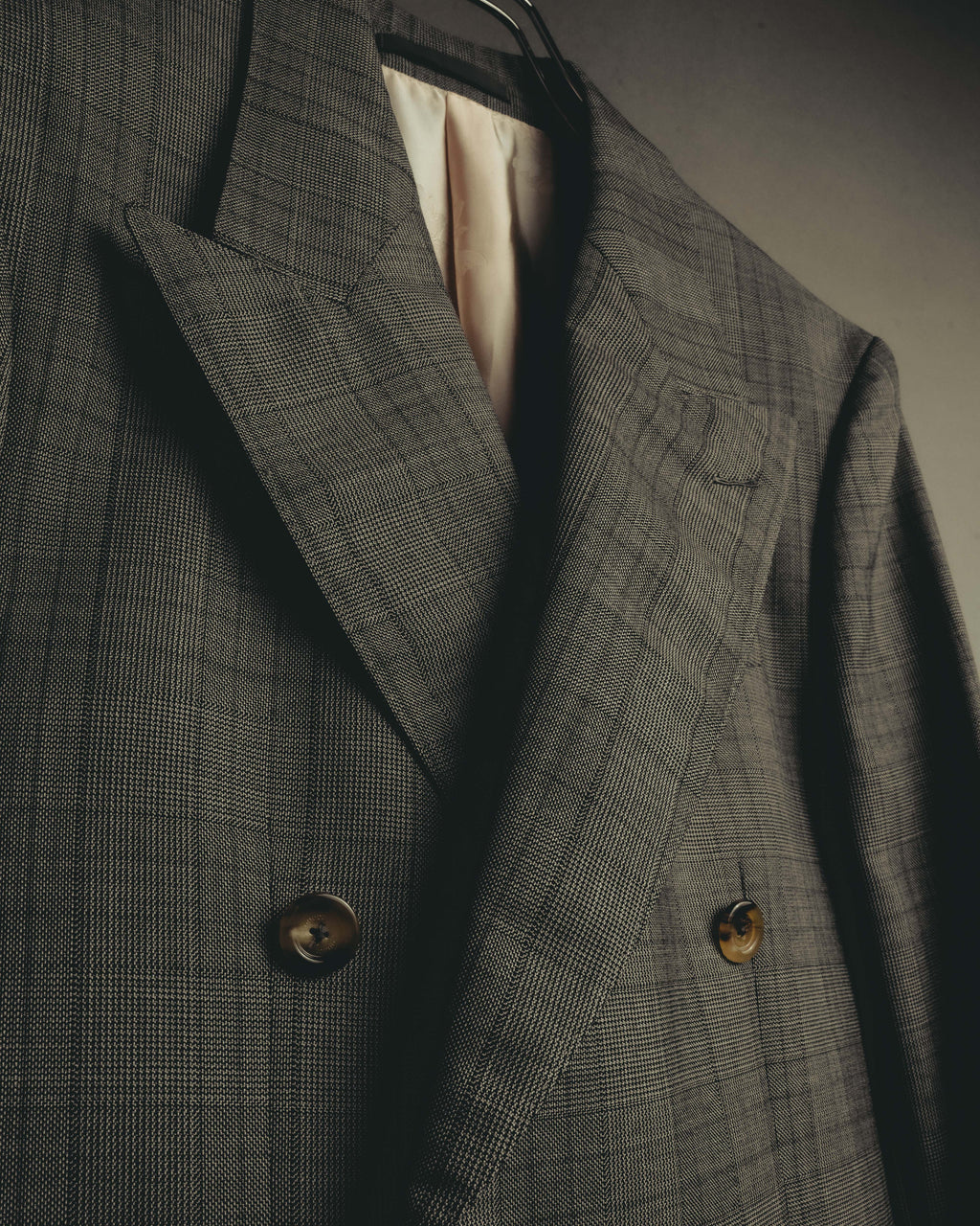 -SPECIAL- “GUCCI” 2019-2021 Glen check double-breasted wool suit