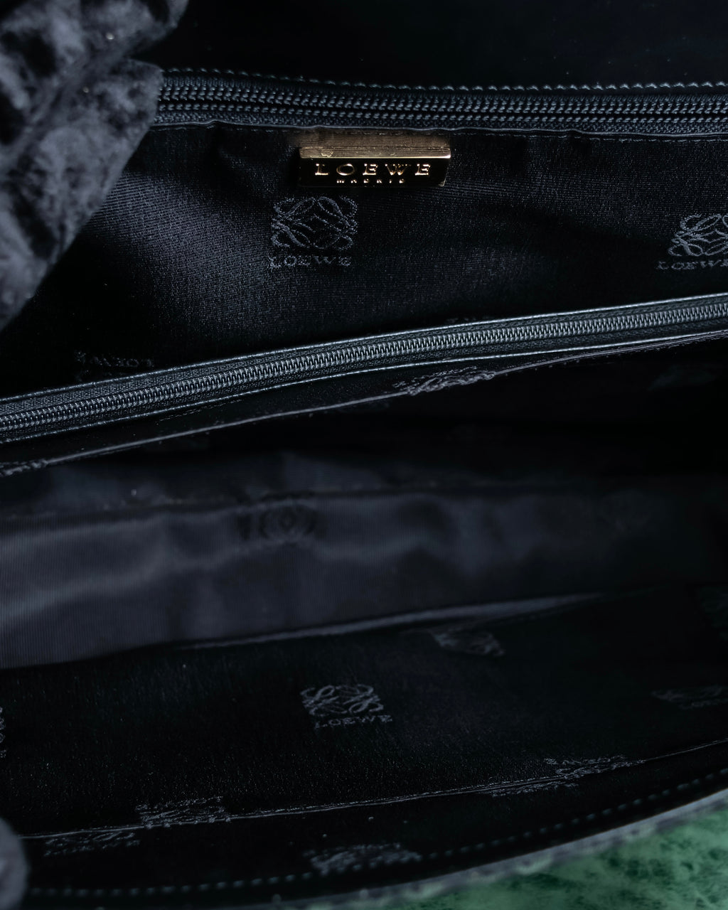 "LOEWE" Anagram pattern combination leather shoulder bag