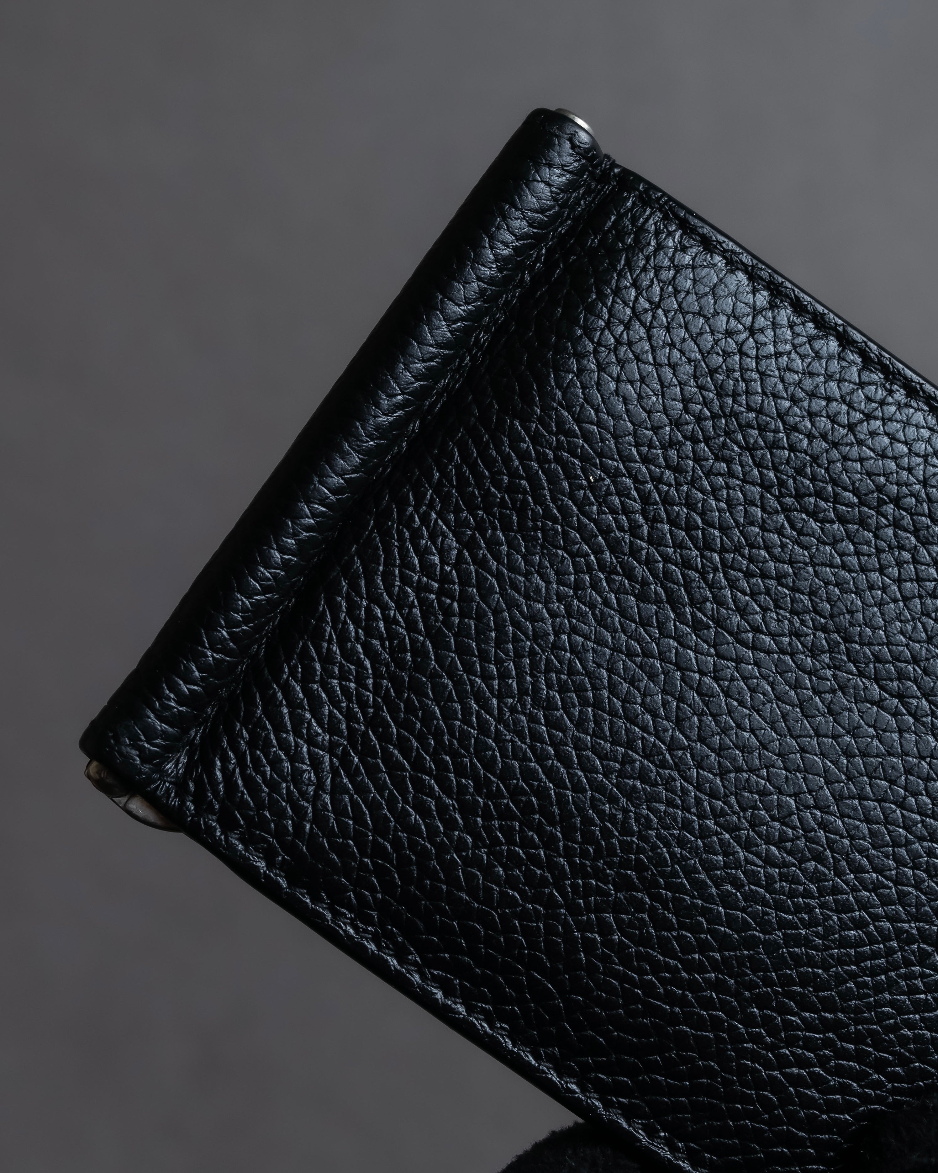 "BALENCIAGA" Logo motif money clip bi-fold wallet