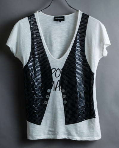 "Emporio Armani" Trompe l'oeil design T-shirt