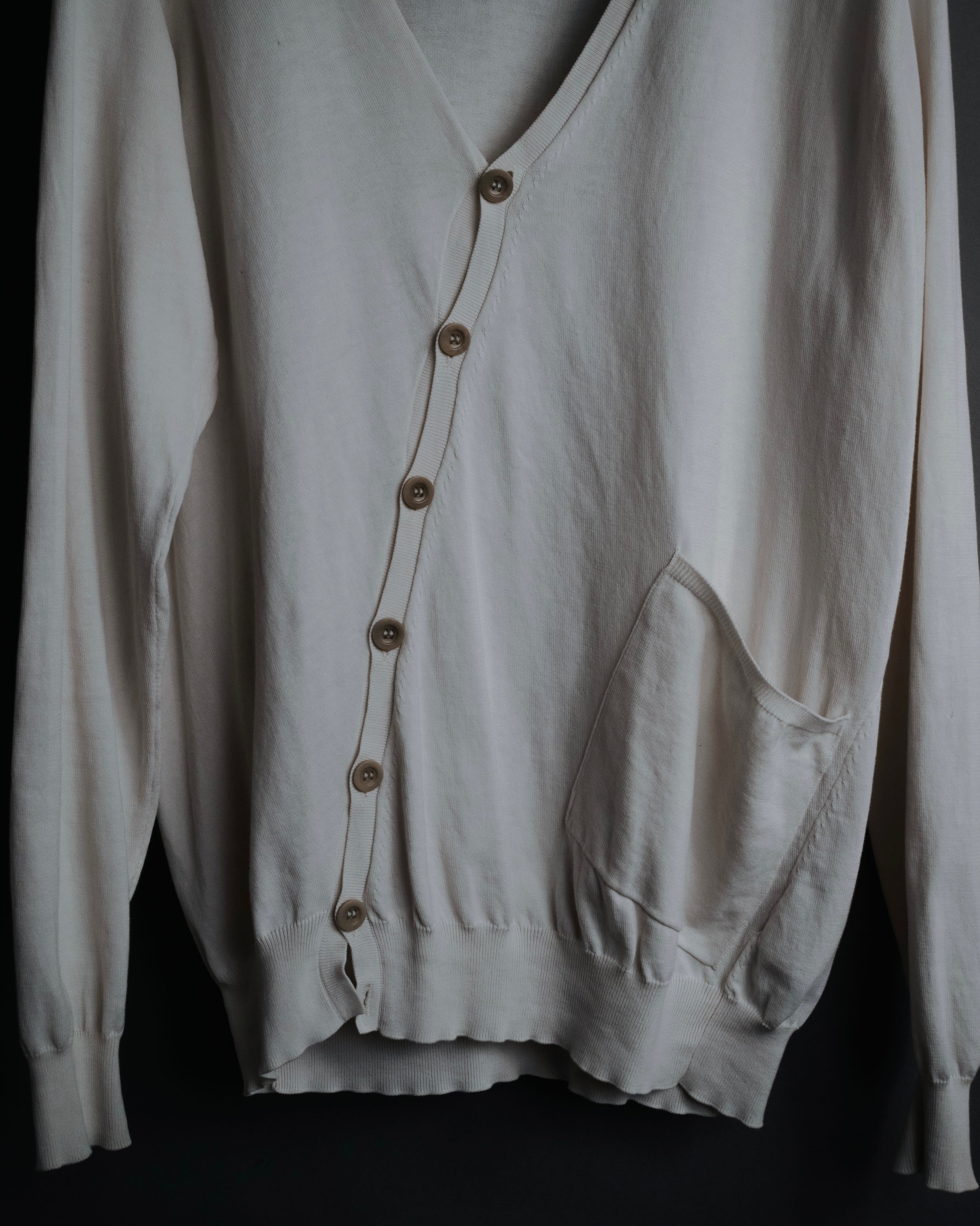 "Maison Martin Margiela" 2014 asymmetrical cotton knit cardigan