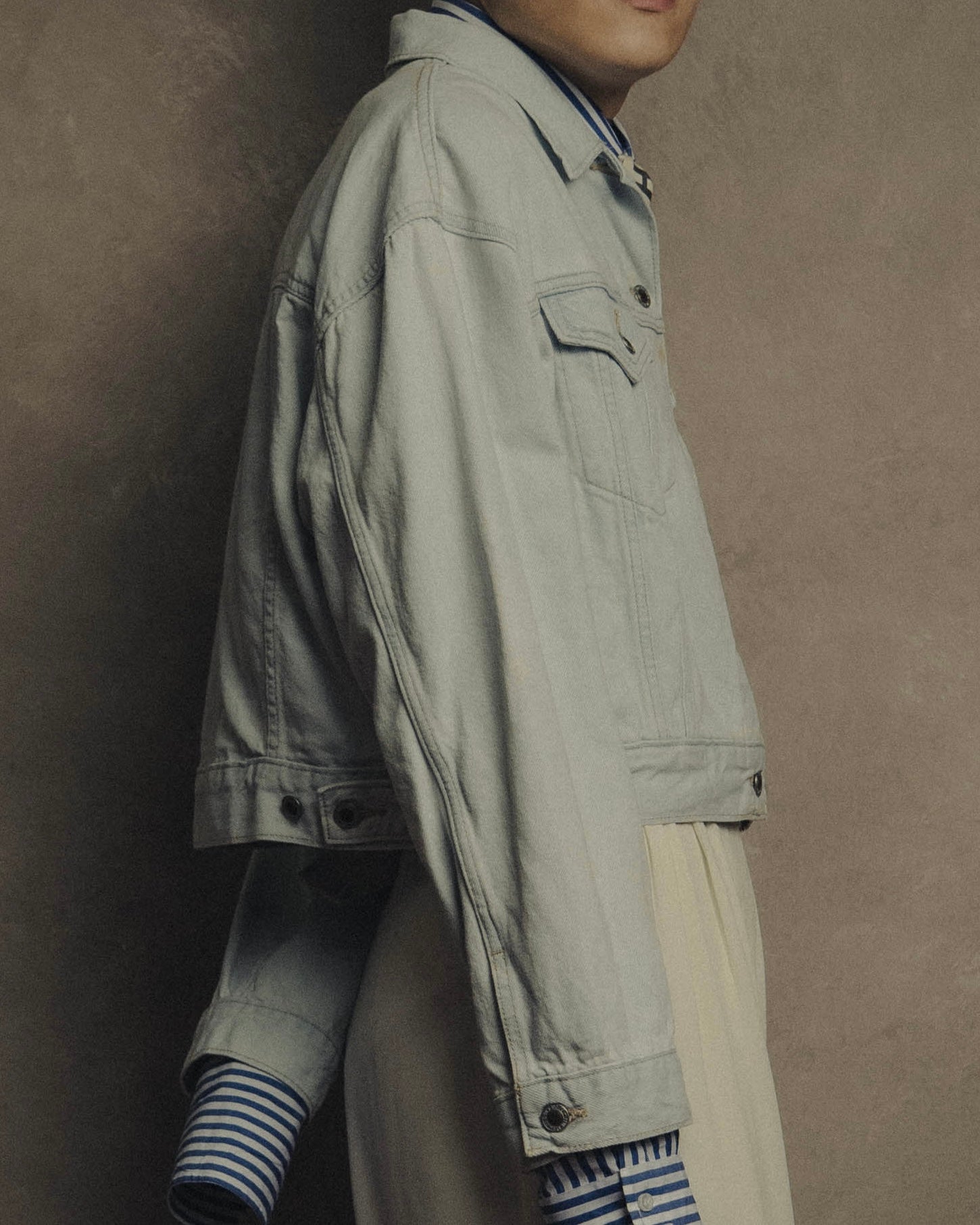-MOOD MILLÉSIMES- “Levi’s SilverTab” 2010’s-20’s silvertab cropped light wash denim jacket