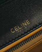 "CELINE" 70's-80's Classic horsebit leather shoulder handbag