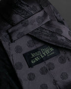 "JEAN PAUL GAULTIER HOMME" Geometric polka dot silk tie