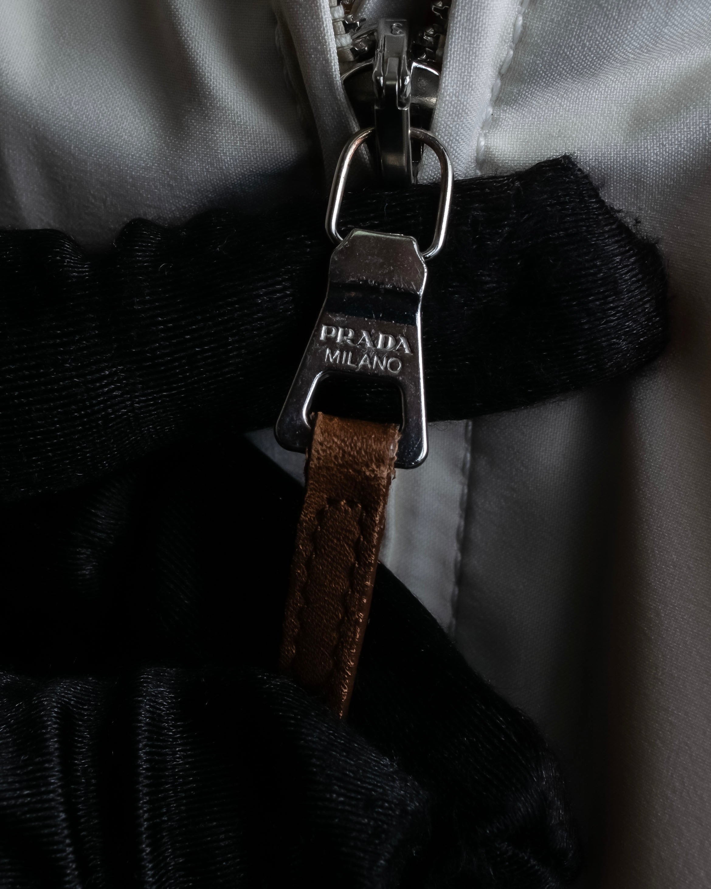 "PRADA SPORT" Double zipper hooded jacket