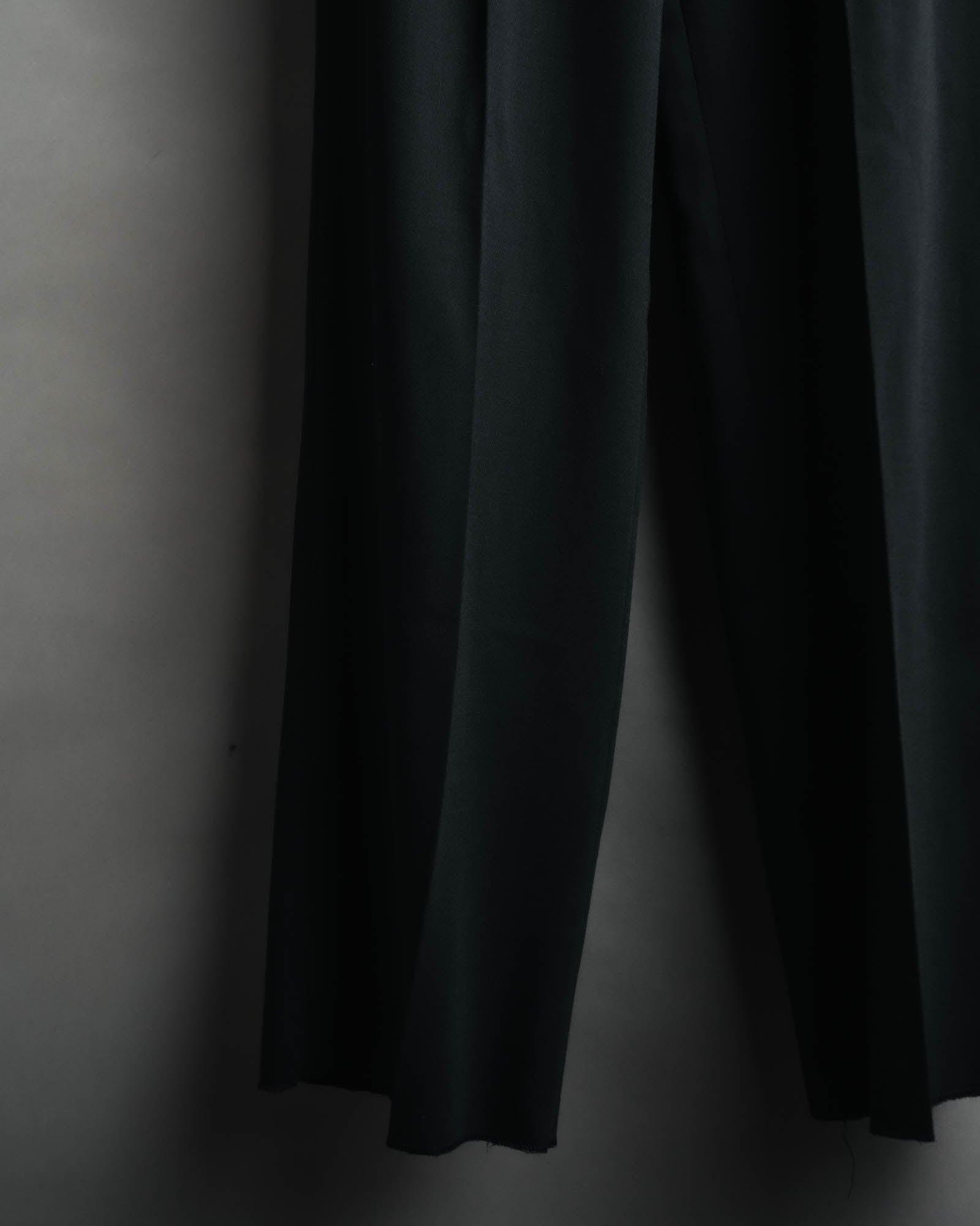 -MOOD MILLÉSIMES- 80’s-90’s black wool intuck wide trousers