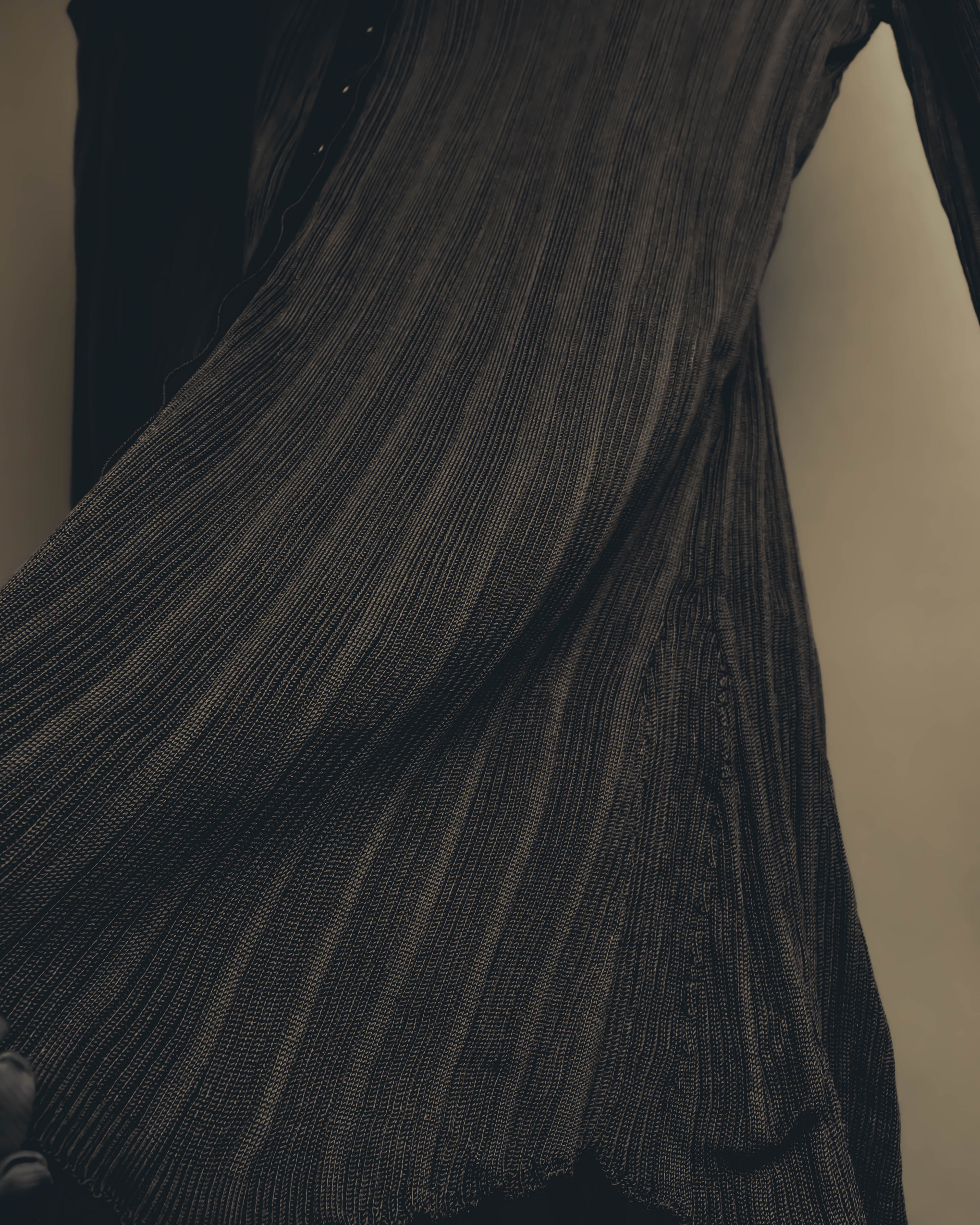 "SAINT LAURENT PARIS" 2020's Sheer ribbed silk blend polo cardigan