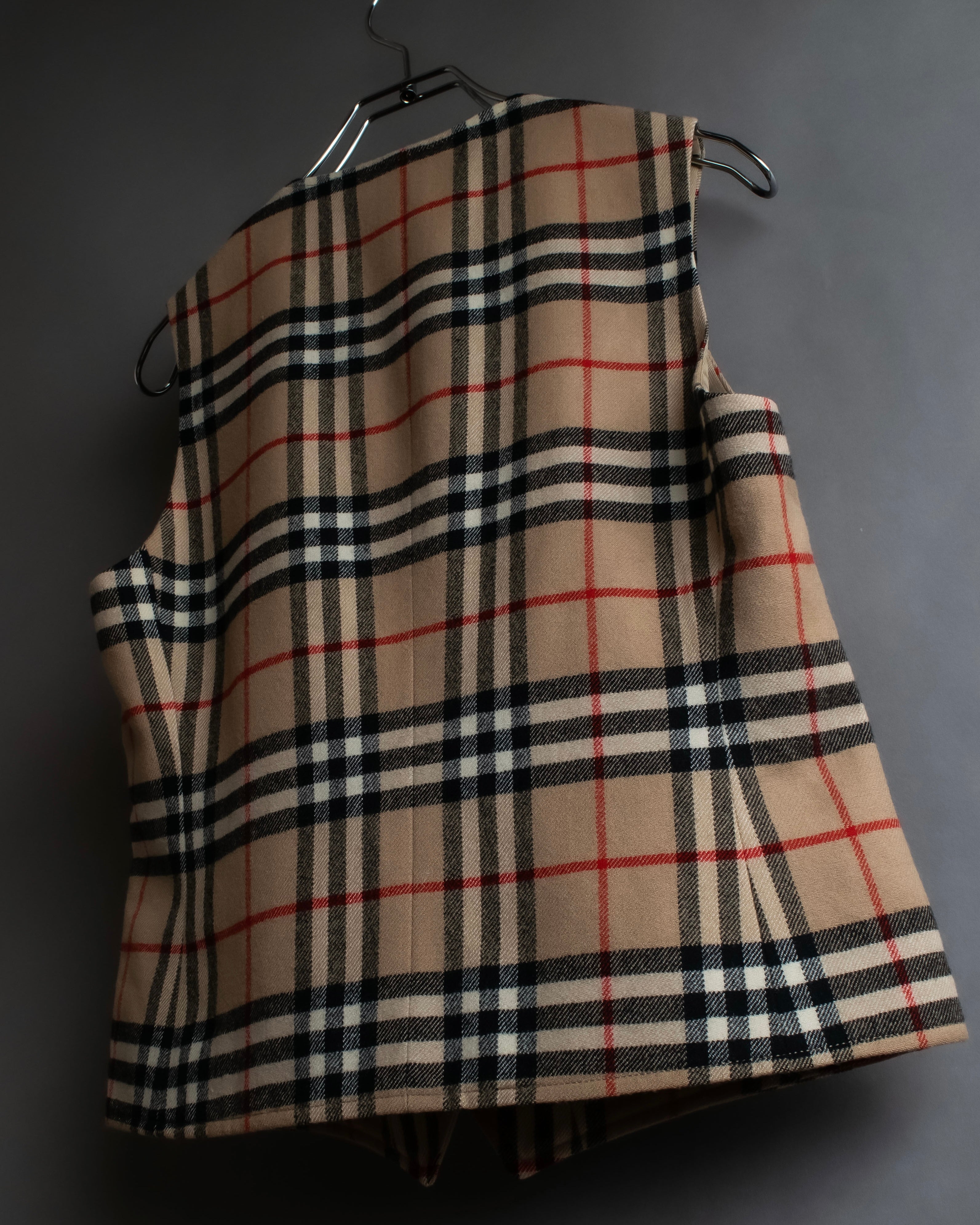 "BURBERRYS" Nova check pattern wool vest