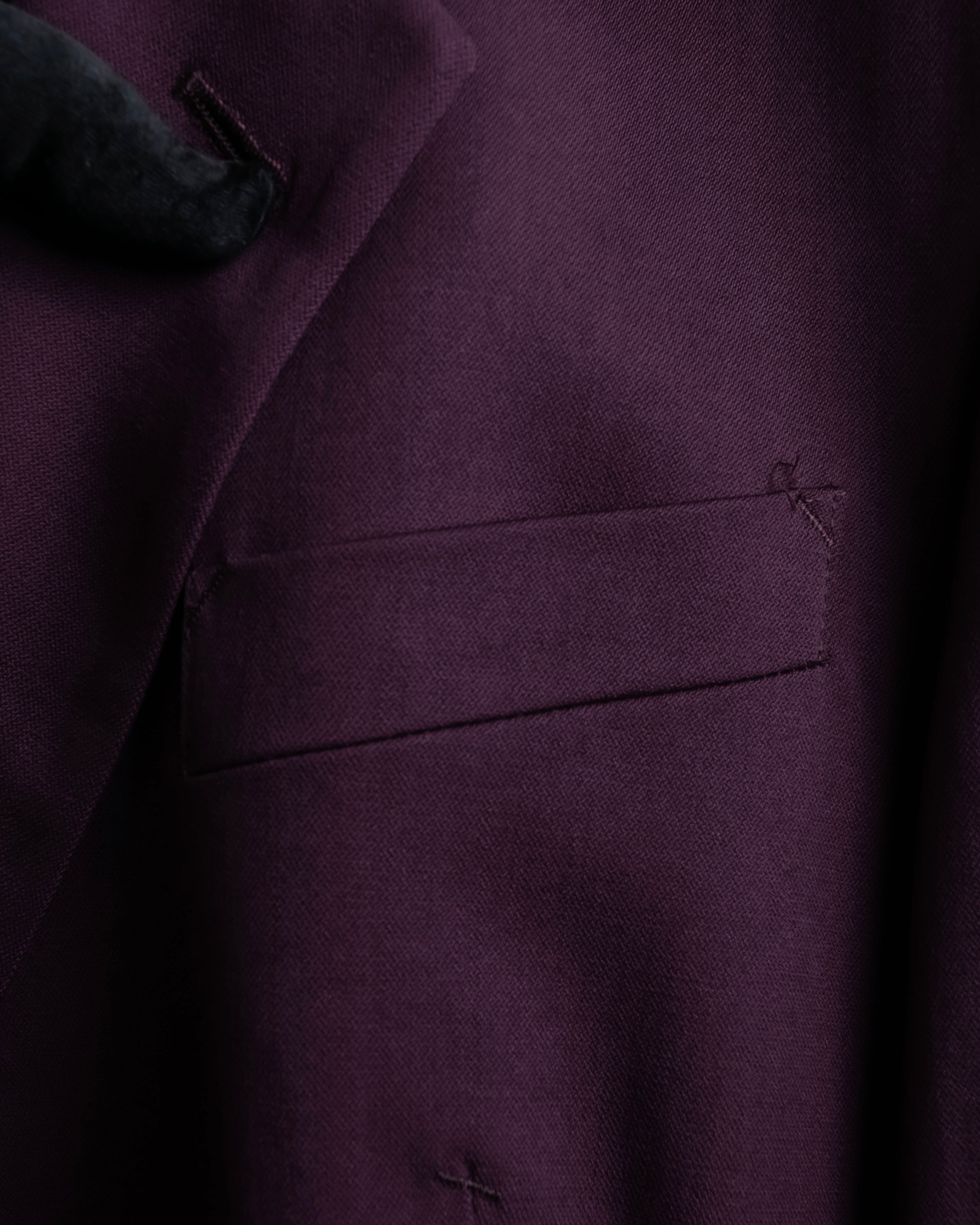 "JEAN PAUL GAULTIER FEMME"
 Beautiful purple color shaped wool tailored jacket