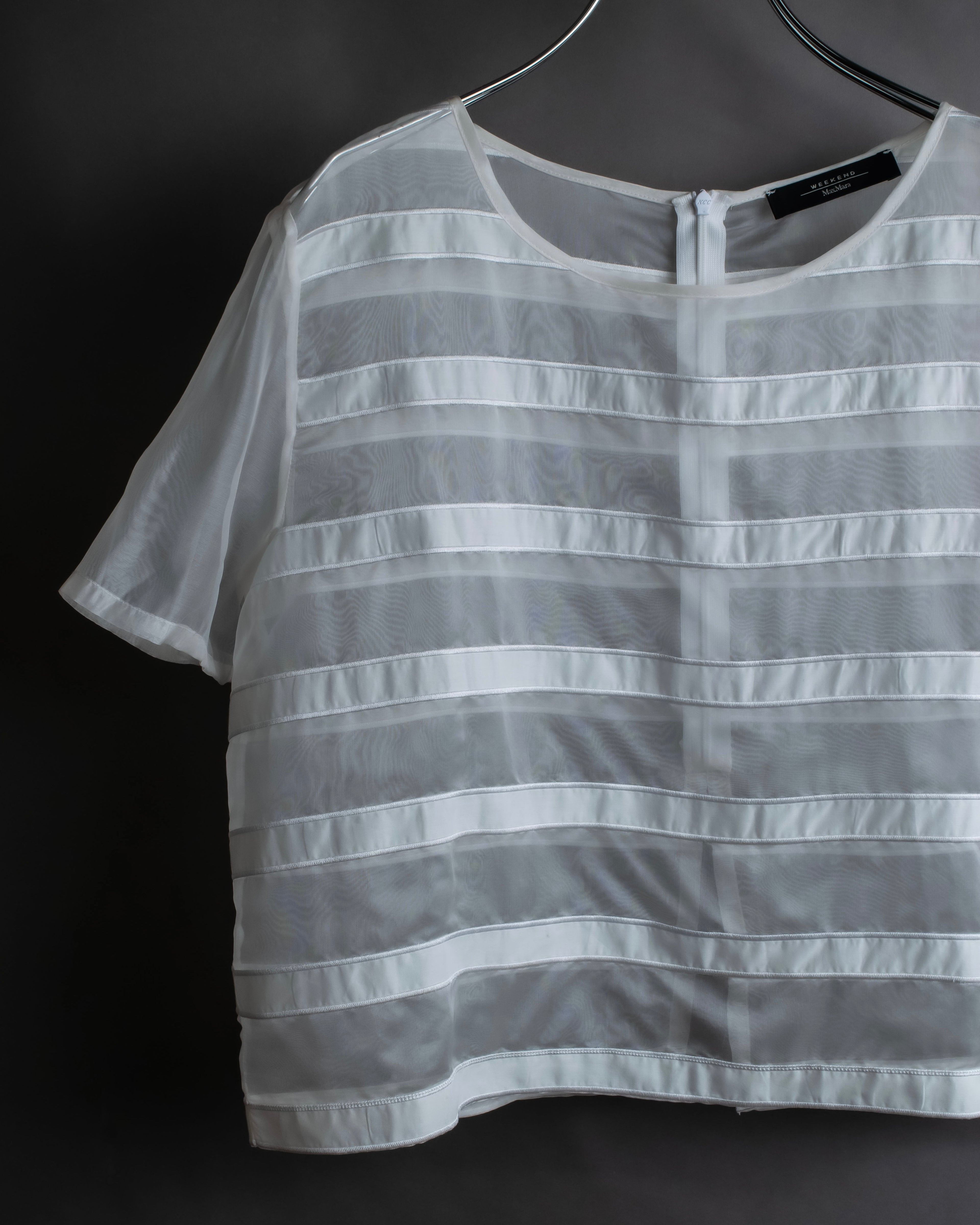 "Weekend Max Mara" Box silhouette silk organza pullover