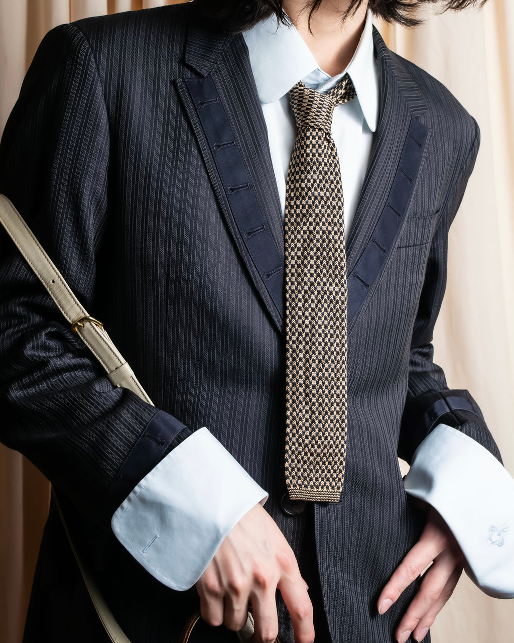 "PAUL SMITH" Satin-switched striped tailored jacket