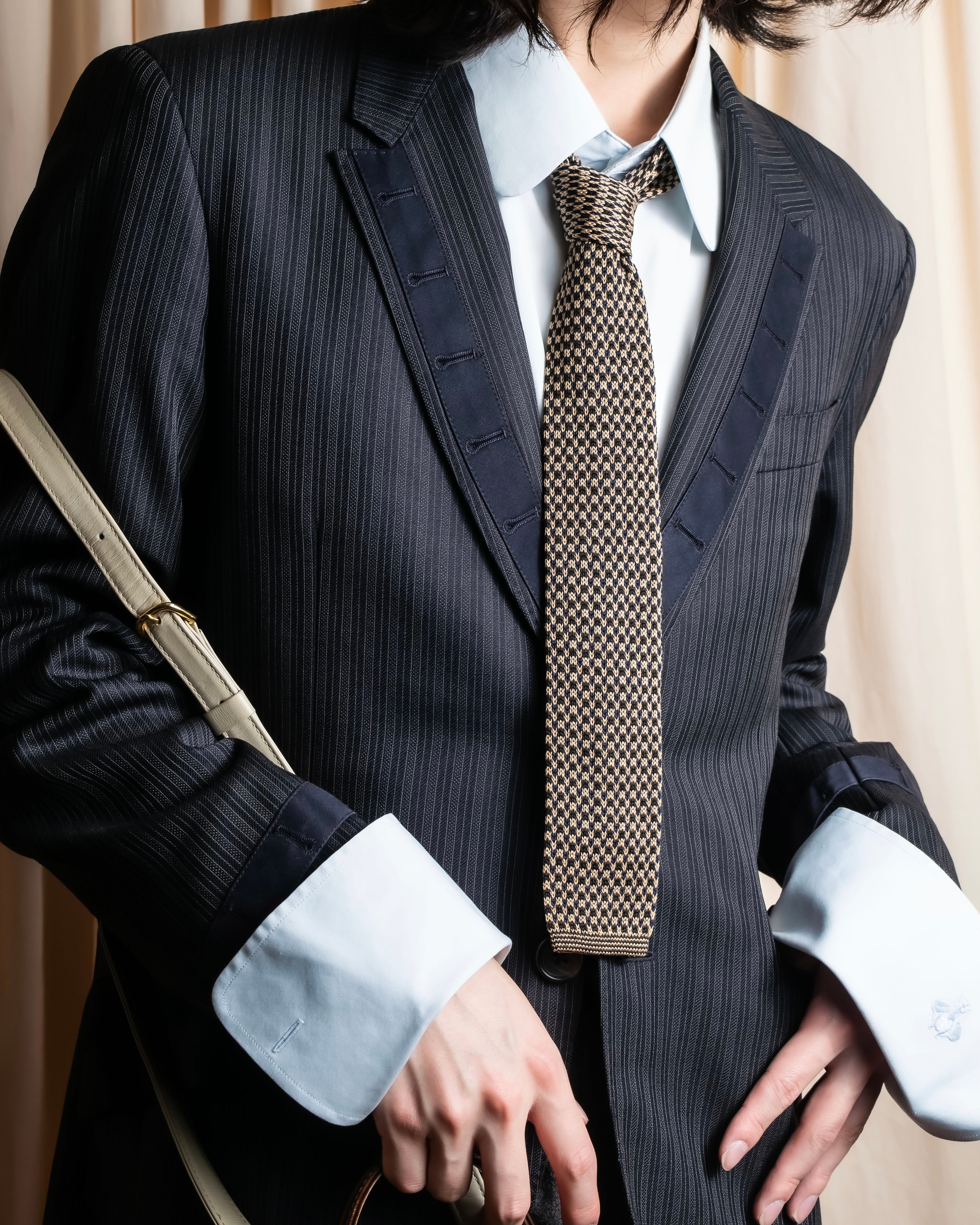 "PAUL SMITH" Satin-switched striped tailored jacket