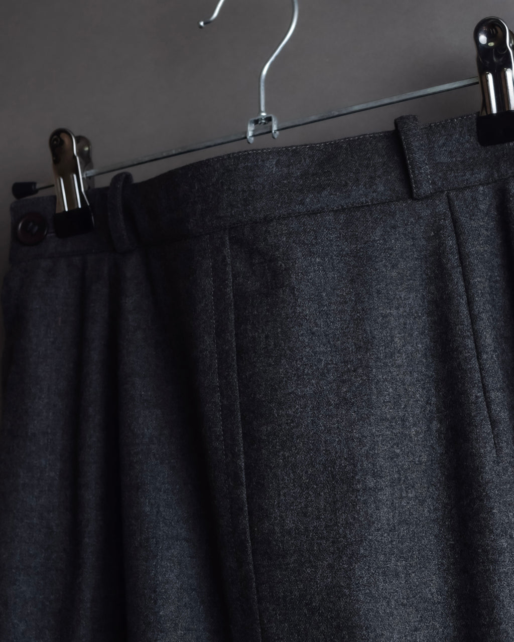 "HERMES" Margiela period semi-flared wool skirt