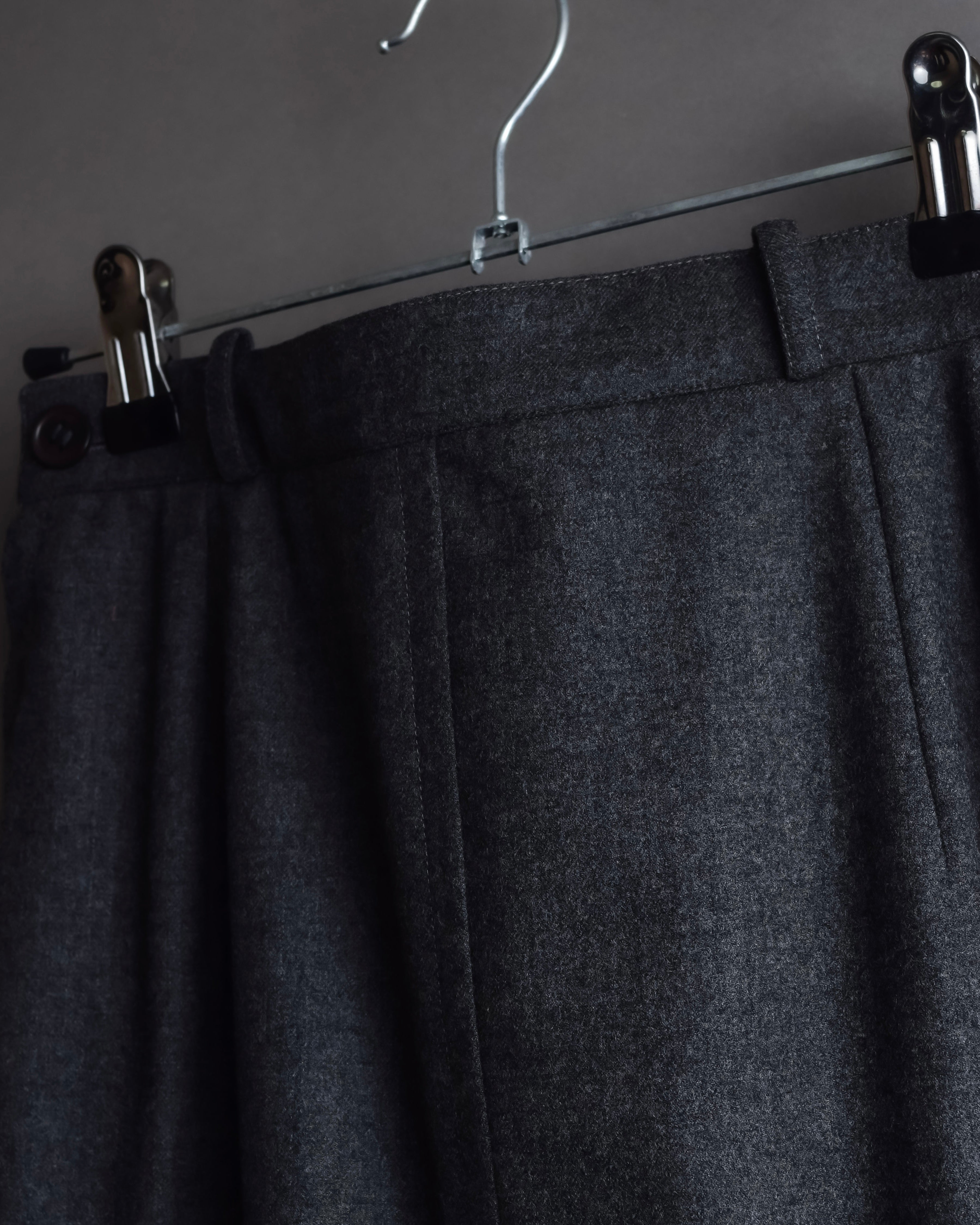 "HERMES" Margiela period semi-flared wool skirt