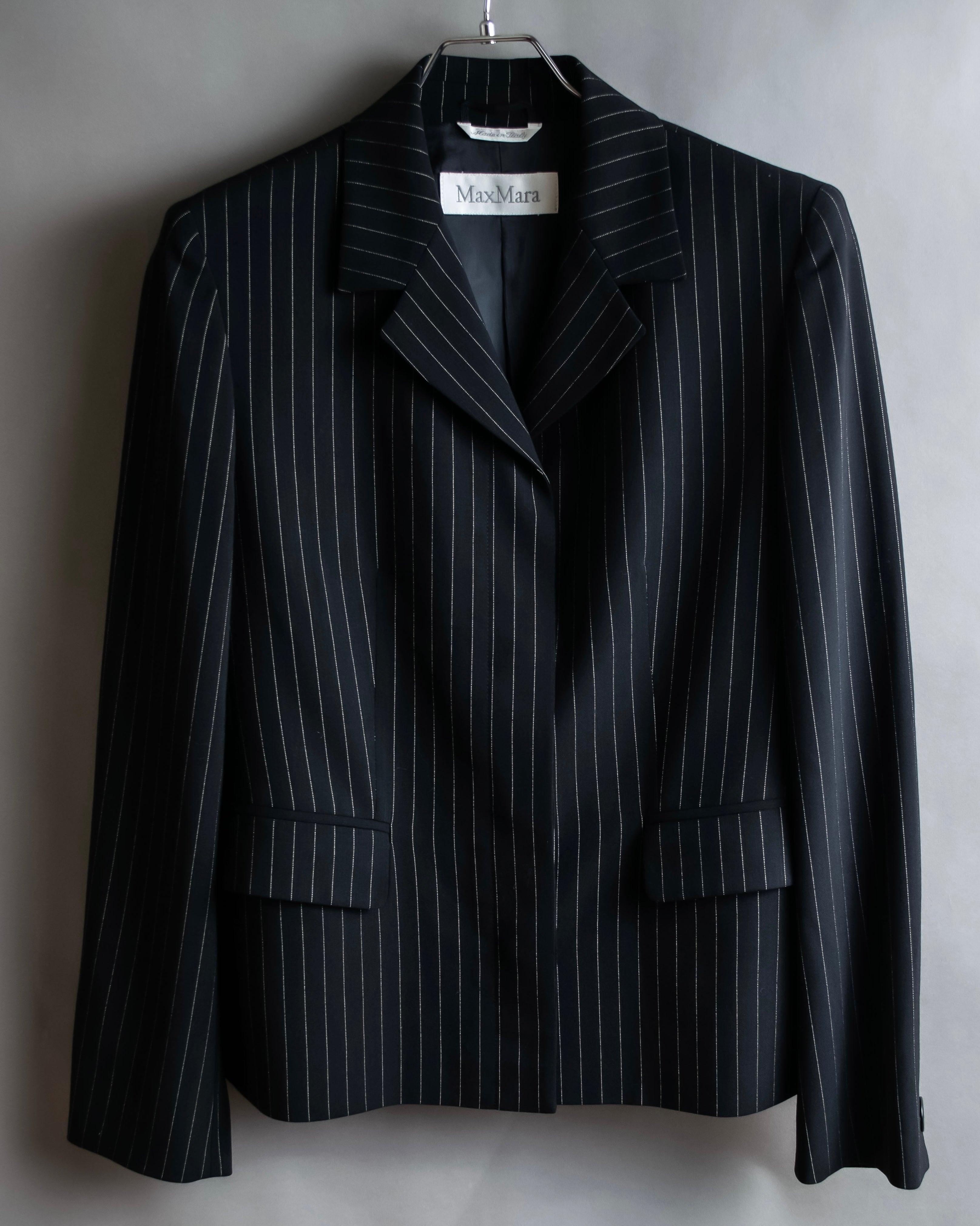 "Max Mara" Pinstripe short length tailored jacket