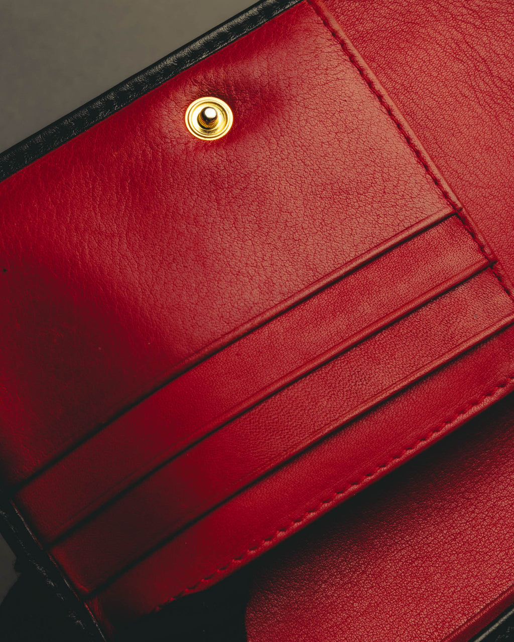 "Christian Dior" 80's-90's Black and red bifold wallet